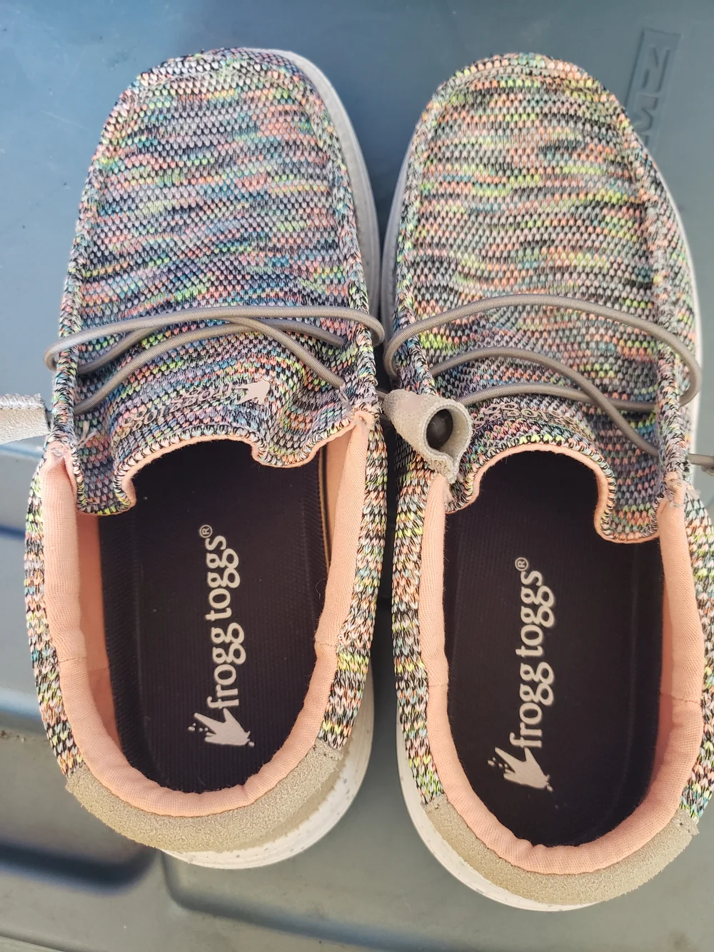Girls' Multicolor Knit Slip-On Shoes - Pink Accents - Picture 1 of 5